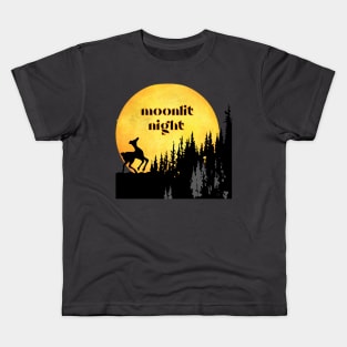 moon shadow,moonlit night Kids T-Shirt